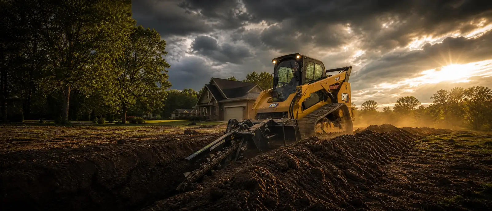 Trenching in Godfrey, IL by Wicks Land and Yard Management