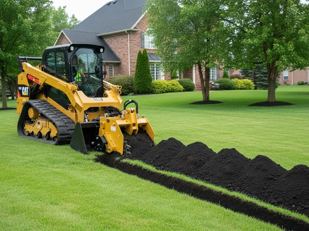 Trenching in Godfrey, IL by Wicks Land and Yard Management